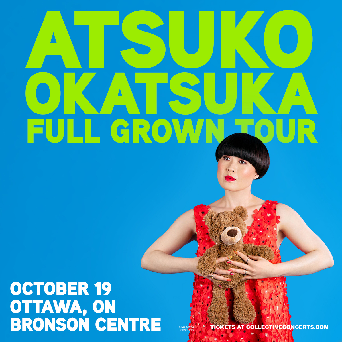 COLLECTIVEE4ST's tweet photo. Stand up comedian @AtsukoComedy  is bringing the full grown tour to @BronsonTheatre  on October 19!

Tickets go on sale July 17 at 11AM, but we are running a Collective Presale on July 14 at 11AM. Password is collective.

Get tickets at https://t.co/RVaHmWhyCh https://t.co/rwg1zHM7br