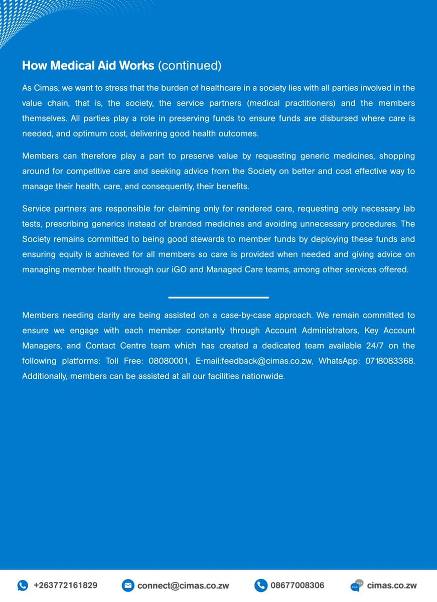 Cimas Medical Aid on Twitter "Cimas Medical Aid Contribution Rates Review Statement"