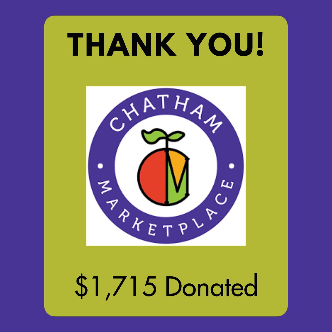 Thank you to Chatham Marketplace for supporting CORA through its Roundup Program! We received $1,715 to help us feed our neighbors facing hunger across Chatham County.