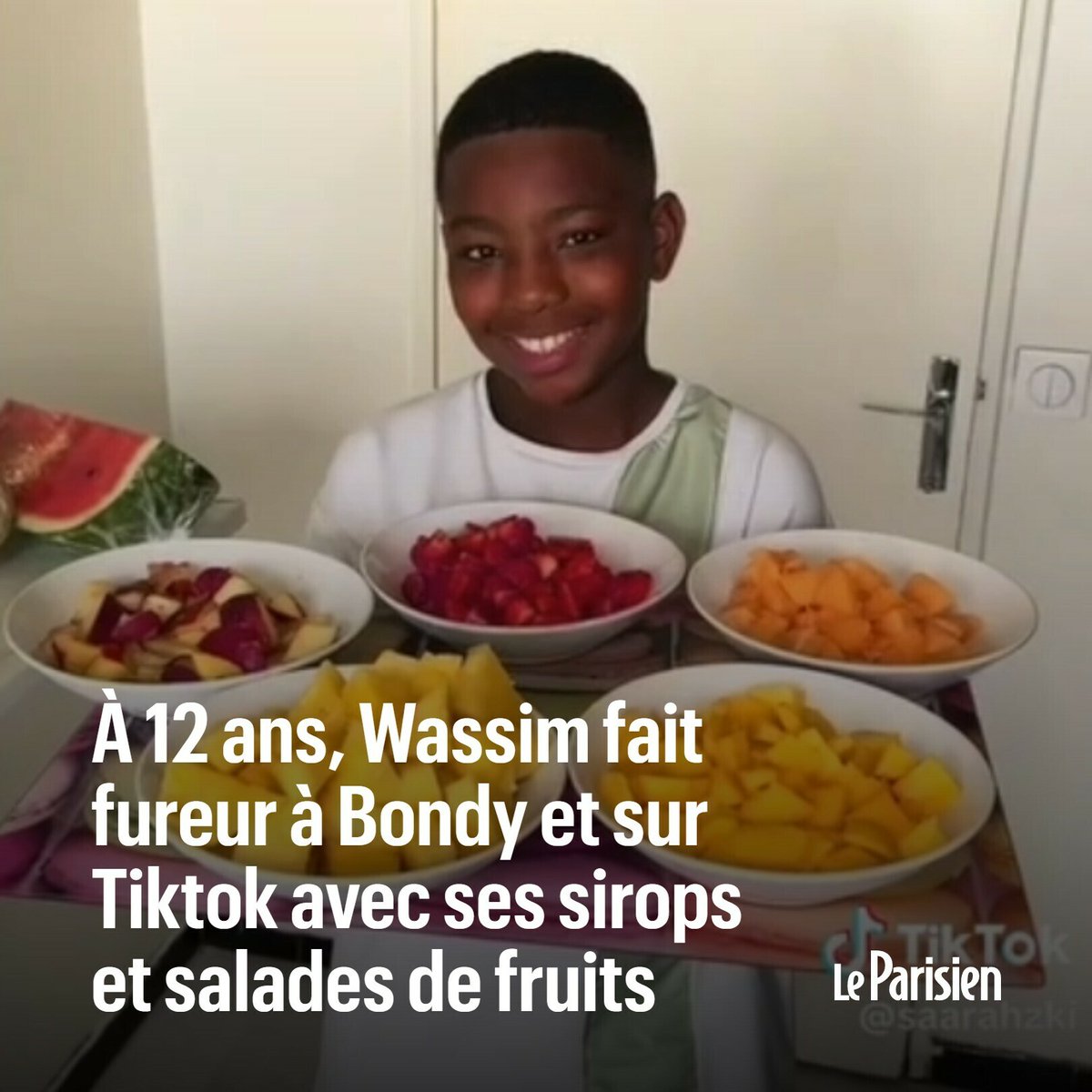 leparisienvideo's tweet photo. «À la base, je voulais juste donner à ceux qui sont dans le besoin. Après, je me suis dit que je pouvais me payer des activités et manger avec mes propres sous»

Wassim est la nouvelle star de Bondy avec ses fruits découpés et ses sirops ultra-frais
➡️ https://t.co/b3pTRWCaVw https://t.co/MNPtT0mKws