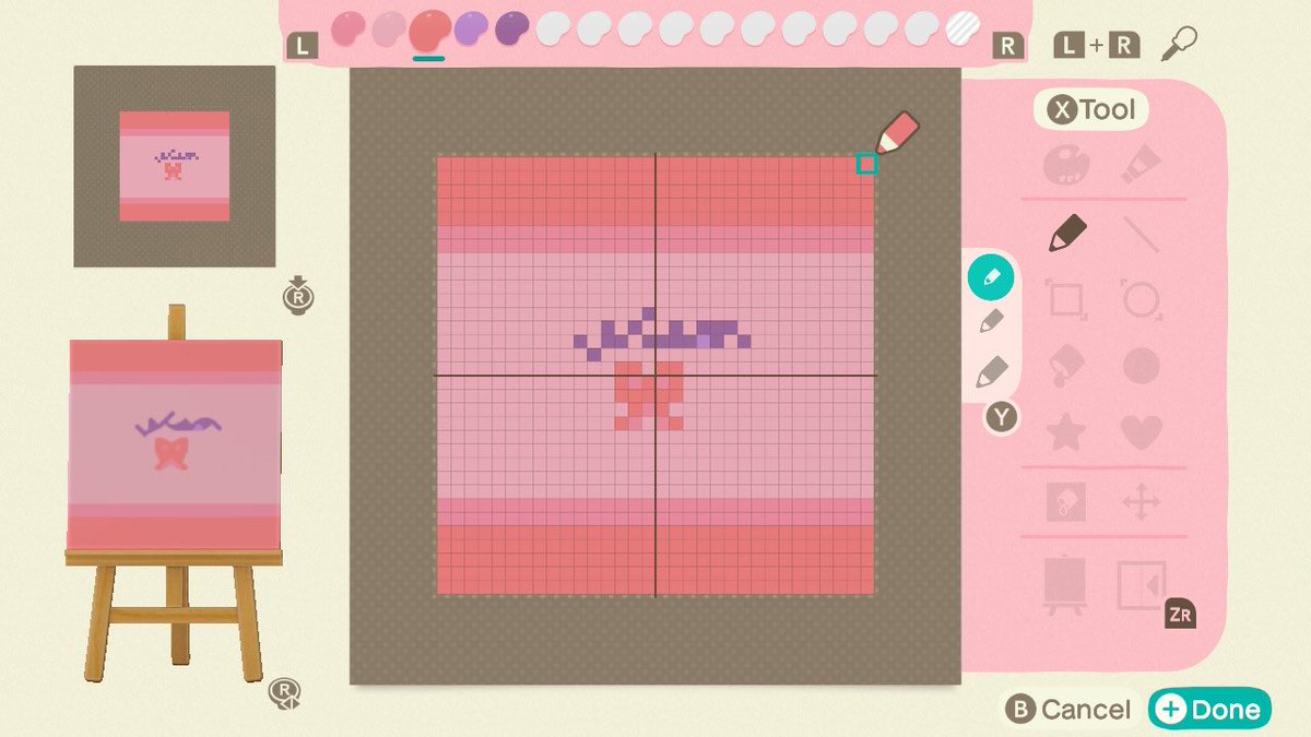 MoonriverRep's tweet photo. fell in love with the ribbon pattern from the popcorn snack item. i'm not sure if i'll post codes, but i made two custom designs inspired by the texture. here's the pixel maps for now #acnh #acnhdesign #acnhcustomdesign https://t.co/cOGXri3R9L