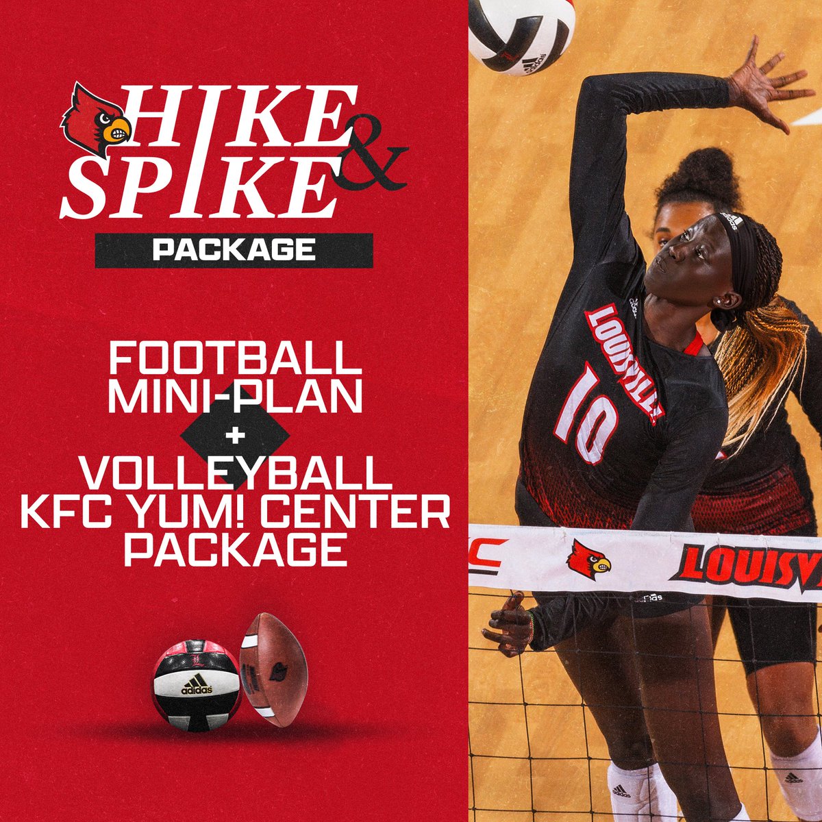A ticket plan you might be interested in ⤵️

Get all 3 of our matches downtown with the purchase of 3 home <a href="/LouisvilleFB/">Louisville Football</a> games for as low as $99!  

Purchase: uofl.me/HikeAndSpike
Details: uofl.me/43i9vye

#GoCards