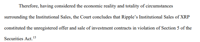 adamscochran's tweet image. 1/5 

Ripple case, here is the good and the bad.

But it is mostly *VERY* good for all alts, and a surprisingly big win for XRP.

First Judge did decide institutional sales/fundraising was securities.