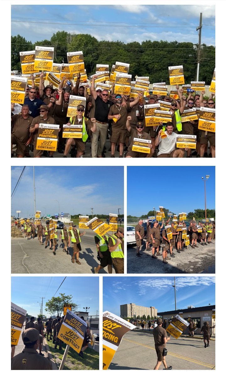 BrJoeBalkis's tweet photo. 7/12/23 #VOTENOups
#upsNegotiationsUpdate
#2023TeamstersupsContractCampaign #Teamsters #ups
Teamsters strike readiness builds @ more ups barns. #PracticePickets hit ups! We need to be #organizing the #VoteNo on the line.
#PartTimePoverty doesnt work.
#DEFUNDtwitter https://t.co/l6sZ6rqJTQ