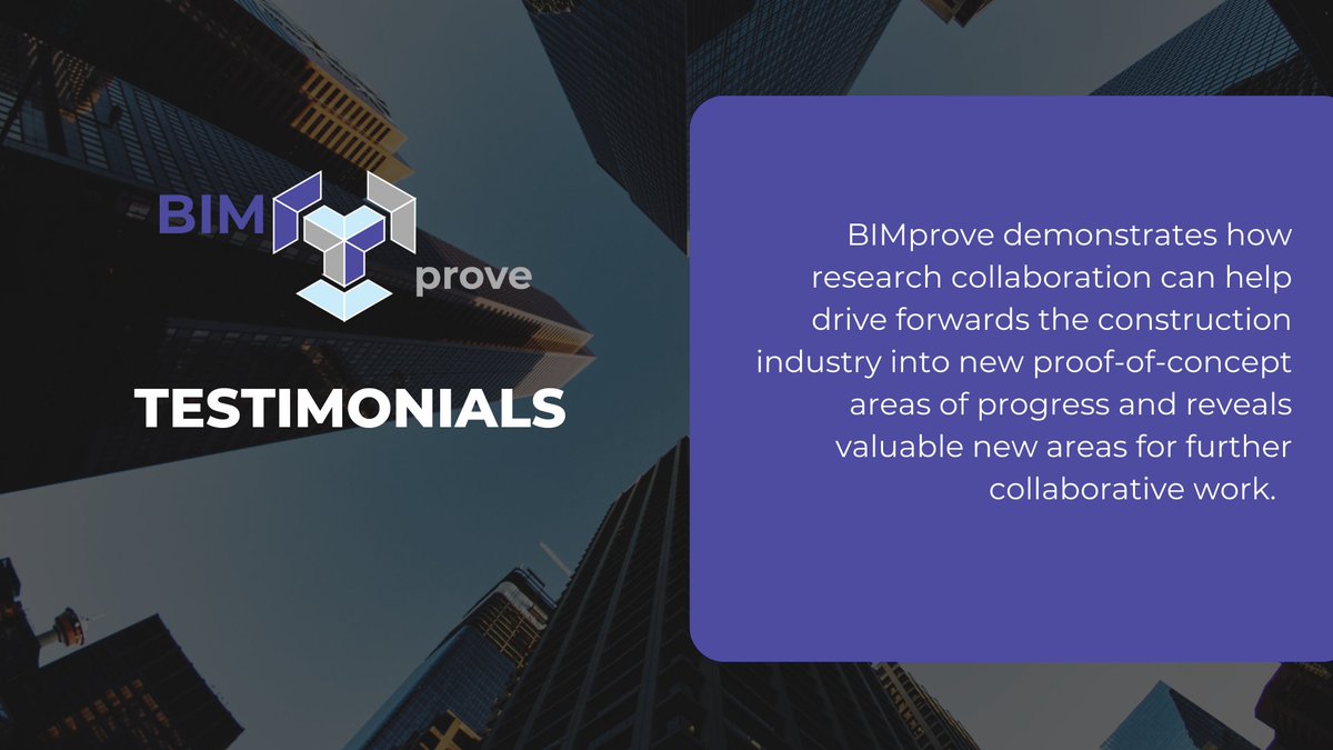 🎉Glowing testimonials 🚀 that validate the success of our #BIMprove project! Big thanks to our amazing team! We can't wait to see what's next for  technology!🔝
MORE: bimprove-h2020.eu
#DigitalTransformation #Industry40 #AI #AR #VR #HorizonEurope  #HorizonEU