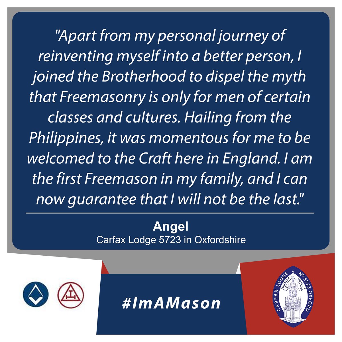 Here is Bro Angel, a new member of Carfax Lodge, #ImAMason #Freemasons #OXFORDSHIRE