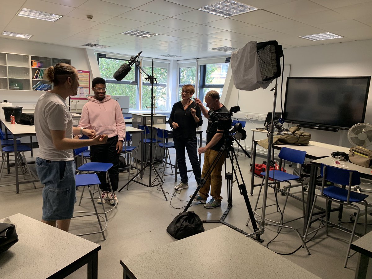 3 incredible women! 1MM Co-Founders <a href="/rushanaraali/">Rushanara Ali MP 💙</a> and Alveena, with Alison, Principal of New City College’s Tower Hamlets campus, where Rushanara once studied. 1MM with yet more filming, a sneaky peek here behind the scenes of this secret project. Watch this space for more!