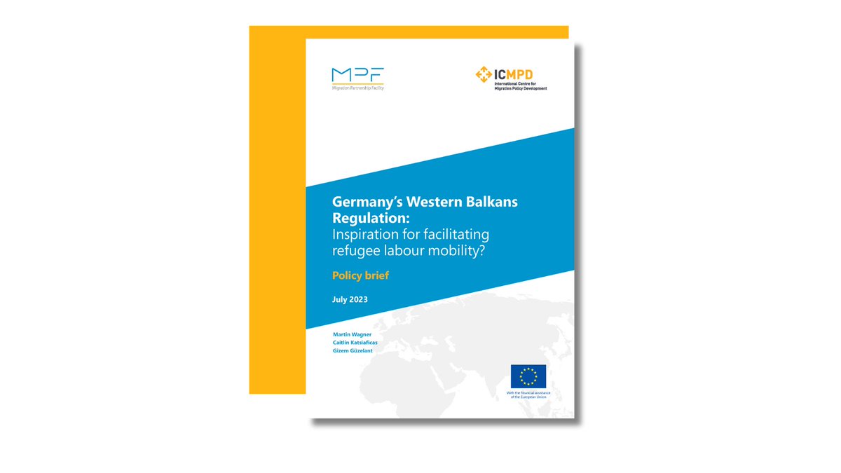 ICMPD_PolRes's tweet photo. 💡 Germany’s Western Balkans Regulation provides a model for the expansion of refugee labour mobility in Germany and other EU countries.

Why? Find out more in our new @MPF_ICMPD policy brief: https://t.co/ykYOVerQOc

Funded by @EUHomeAffairs https://t.co/nIIWK8Q1a0