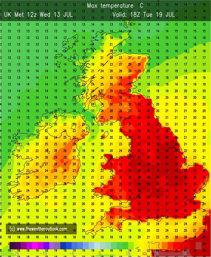 UK Weather Updates on Twitter "Temperature forecast a year ago today