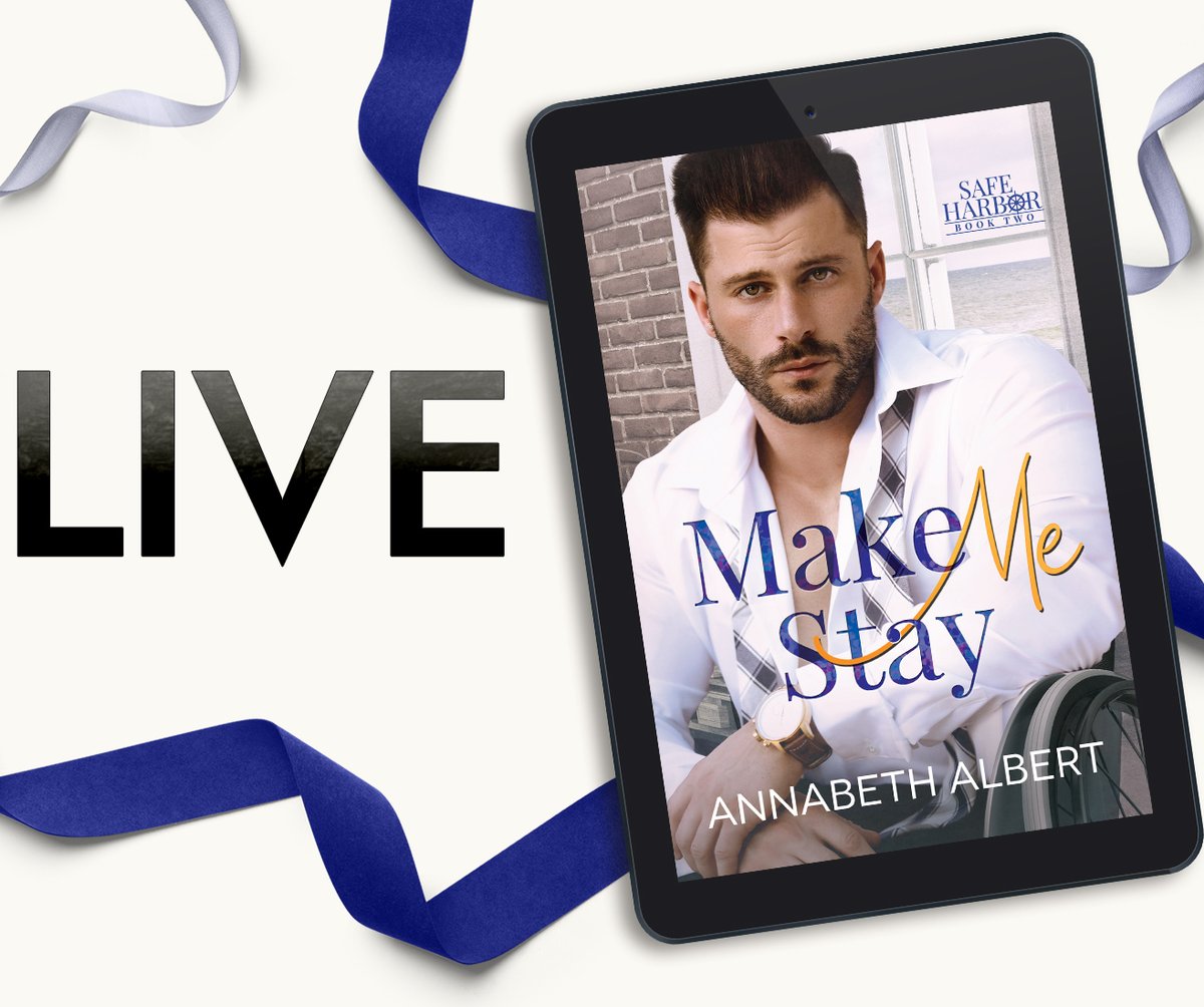 It's here!!! Happy release day to MAKE ME STAY!!! Safe Harbor Book 2 and a brand-new hurt/comfort romance with a SEAL rescue diver, disability rep, demisexual awakening, and light kink discovery. GET YOURS: readerlinks.com/l/3325155