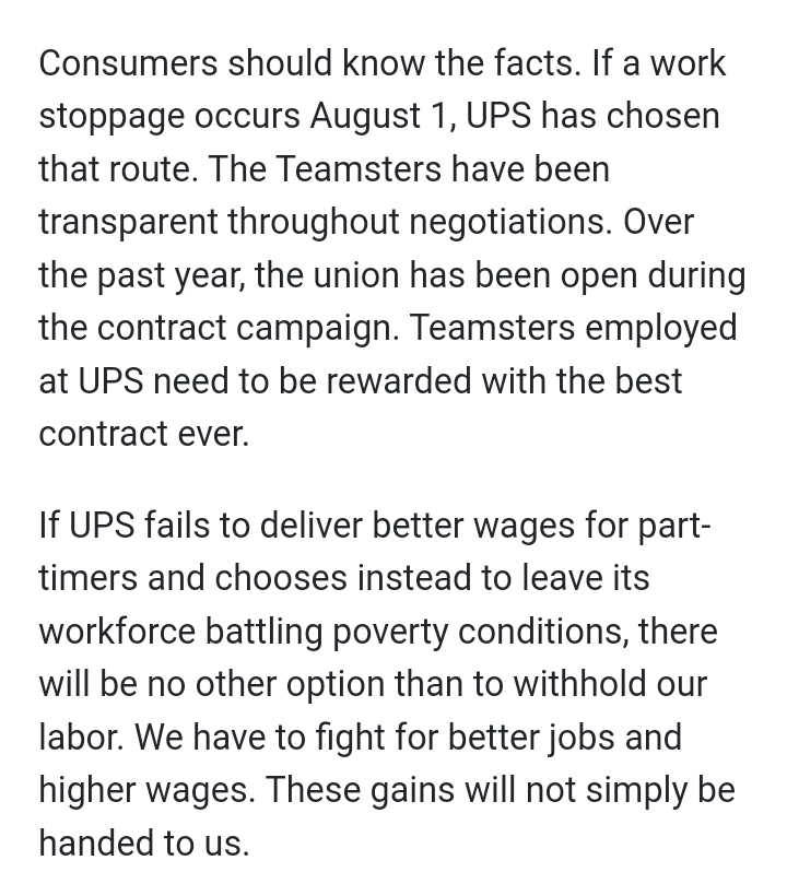 BrJoeBalkis's tweet photo. 7/12/23 #VOTENOups
#upsNegotiationsUpdate
#2023TeamstersupsContractCampaign #ups
#PracticePickets hit ups! We need to be #organizing the #VoteNo on the line.
#PartTimePoverty doesnt work.
#sob on #InsideCityHall
https://t.co/yq2LoEWvqD
sob on #FoxNews
https://t.co/3yHLw7It7b https://t.co/Vu1E7ejaTf