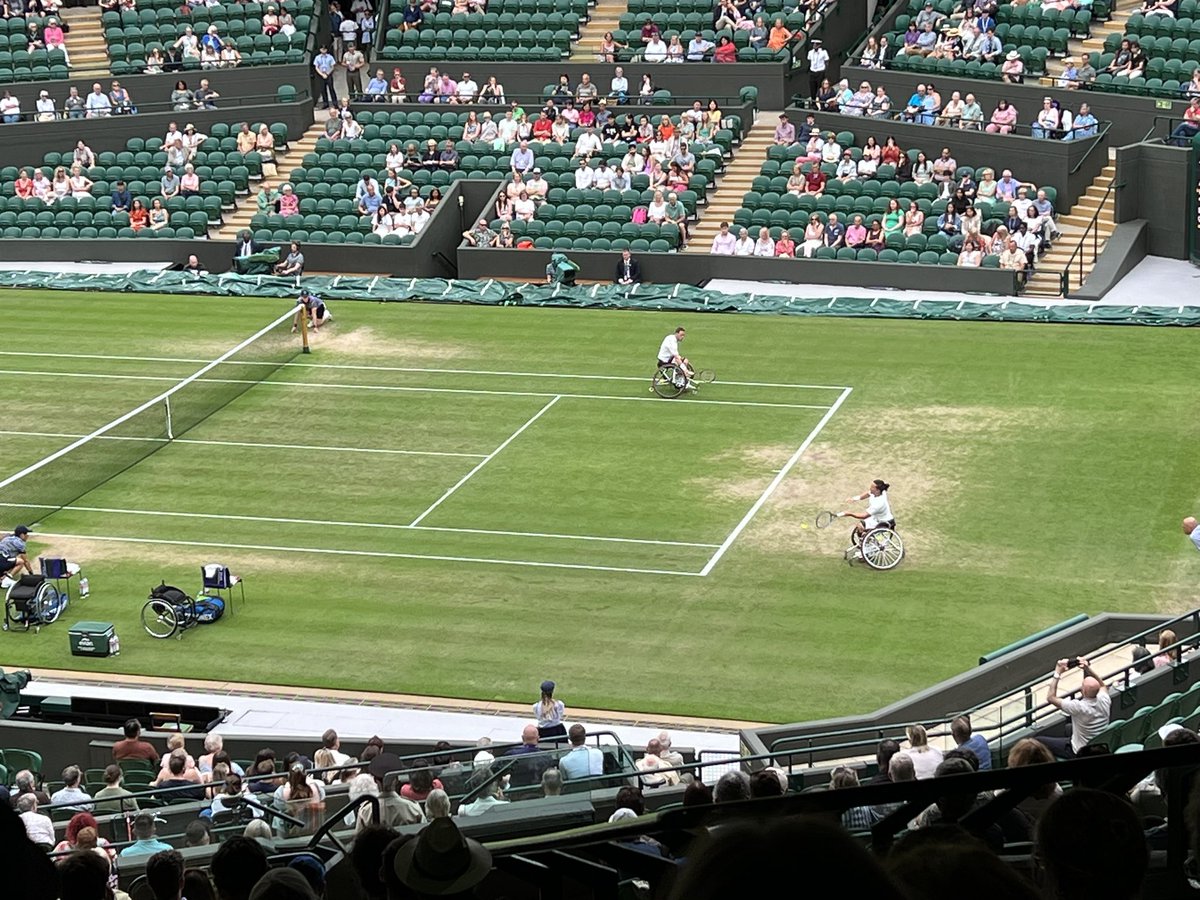Brilliant to be watching Norfolk’s <a href="/alfiehewett6/">Alfie Hewett</a> on #Wimbledon Court Number 1