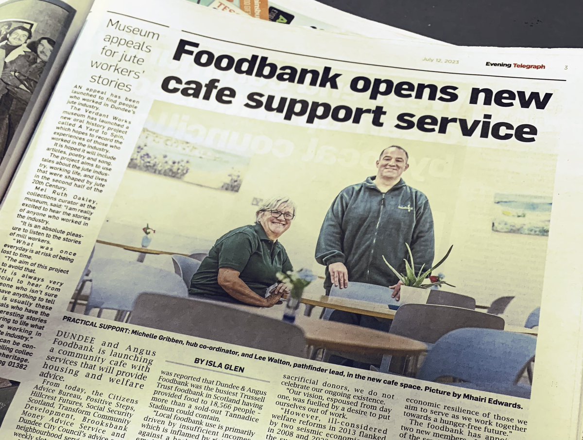 OverScot's tweet photo. “In June, the foodbank reached its eighteenth birthday and although we value the time entrusted to us by our selfless volunteers and food given by sacrificial donors, we do not celebrate our ongoing existence.” 

Thanks to @Isla__Glen &amp; @Evening_Tele. https://t.co/mw7nh8xsRy