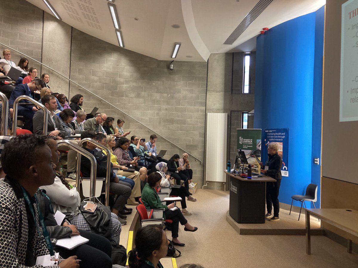 ⁦<a href="/EkpProctor/">Enola Proctor</a>⁩ delivers an inspiring plenary at #ImpSci23 saying: We are trained to do no harm, but no #impsci studies to date have examined the relationship btwn implementation outcomes &amp; equity or safety outcomes. Are we unintentionally hardwiring health inequities?