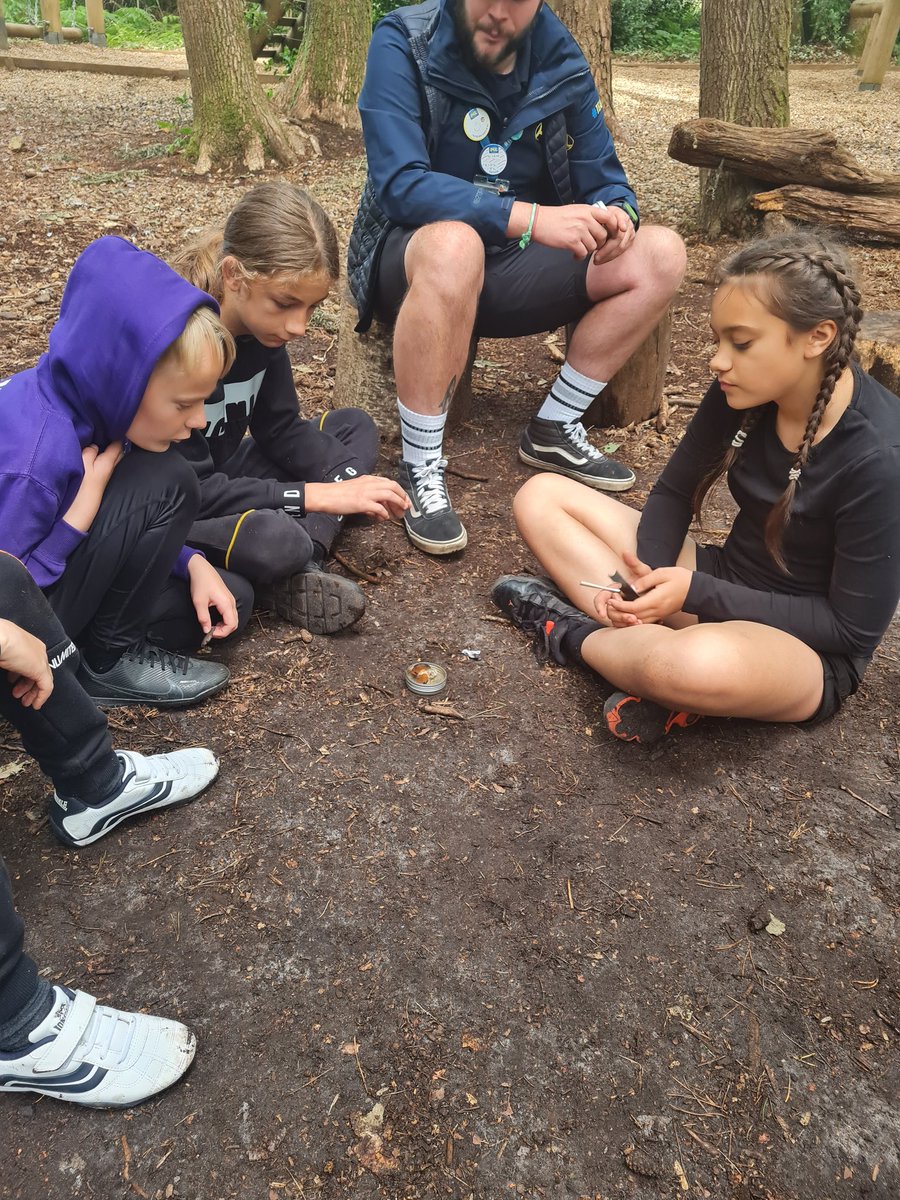 After shelter building, we worked together to start a small fire using a flint and steel. We had to have a lot of patience and show resilience. <a href="/PrimaryElaine/">Elaine Primary</a>
