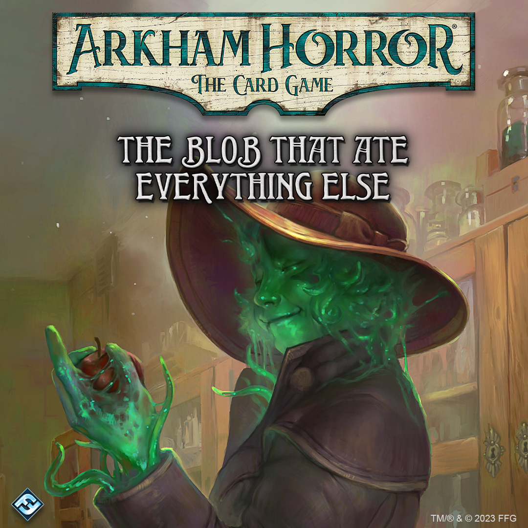Introducing Subject 5U-21, a new print-and-play investigator for Arkham Horror: The Card Game, along with an enhanced version of The Blob That Ate Everything scenario!

Play at Gen Con 2023, and available as print-and-play later this summer. Learn more: bit.ly/3OdiZX9