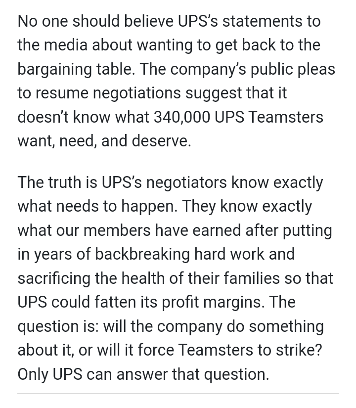 BrJoeBalkis's tweet photo. 7/12/23 #VOTENOups
#upsNegotiationsUpdate
#2023TeamstersupsContractCampaign #Teamsters #ups
Teamsters strike readiness builds @ more ups barns. #PracticePickets hit ups! We need to be #organizing the #VoteNo on the line.
#PartTimePoverty doesnt work.
#DEFUNDtwitter https://t.co/OZU81HBksq