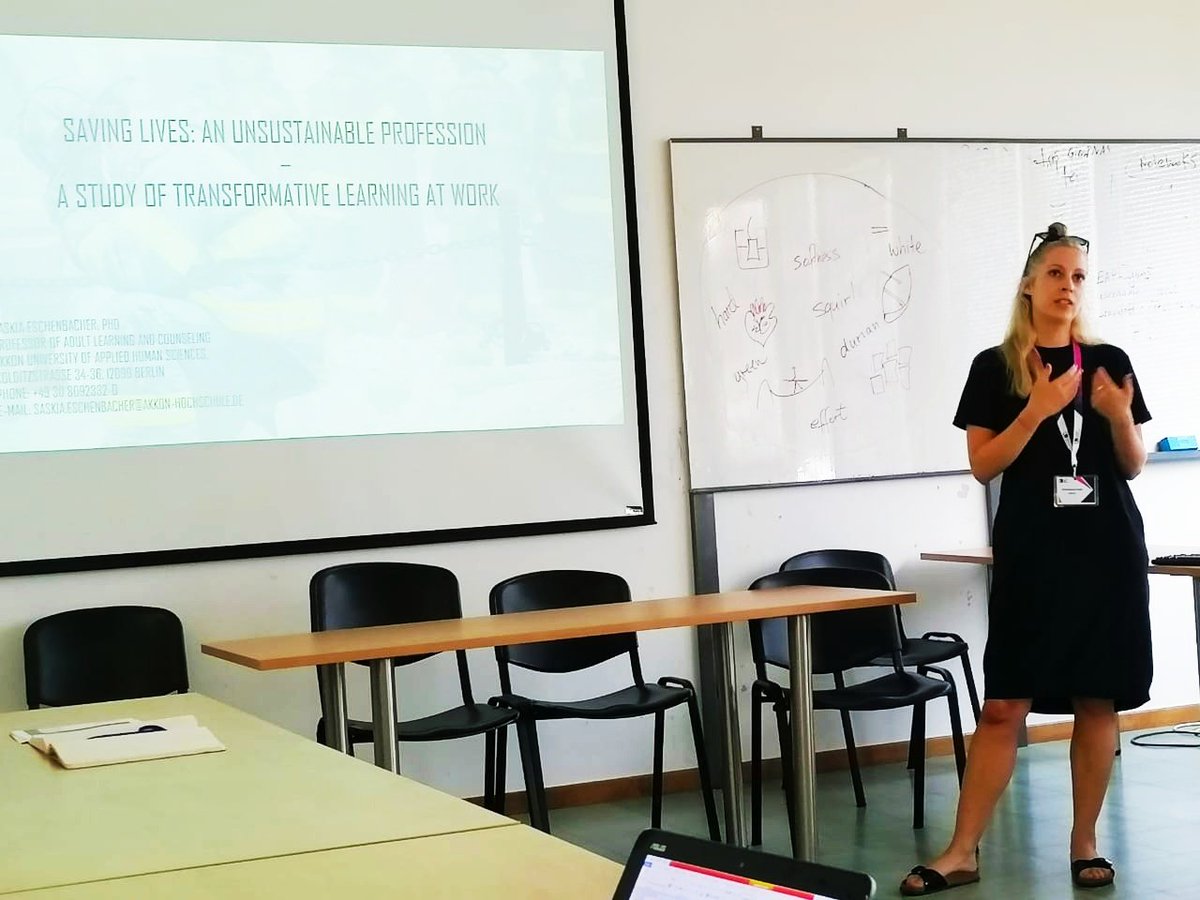 So excited that I had a chance to share some of the research findings from my study 'Saving Lives - An Unsustainable Profession' <a href="/TEAE_ESREA/">Transformative and Emancipatory Adult Education</a> conference <a href="/eapuni/">ΕΑΠ - HOU</a> last week! Thanks to <a href="/hs_humanwiss/">Akkon Hochschule für Humanwissenschaften</a> <a href="/johanniter/">Johanniter-Unfall-Hilfe e.V.</a> !!! #paramedics #transformativelearning 👇👇👇 tandfonline.com/doi/abs/10.108…