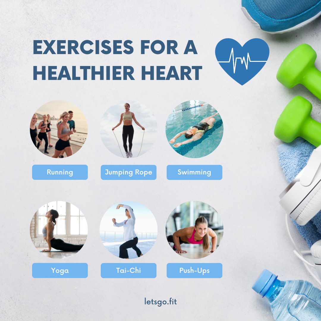Exercise is essential for helping to prevent cardiovascular issues, both now and later in life. If you’re looking to improve your cardiovascular health, here are a few great exercises for a strong, healthy heart! ❤️

#cardio #healthyheart #cardioexercises #cardiotips