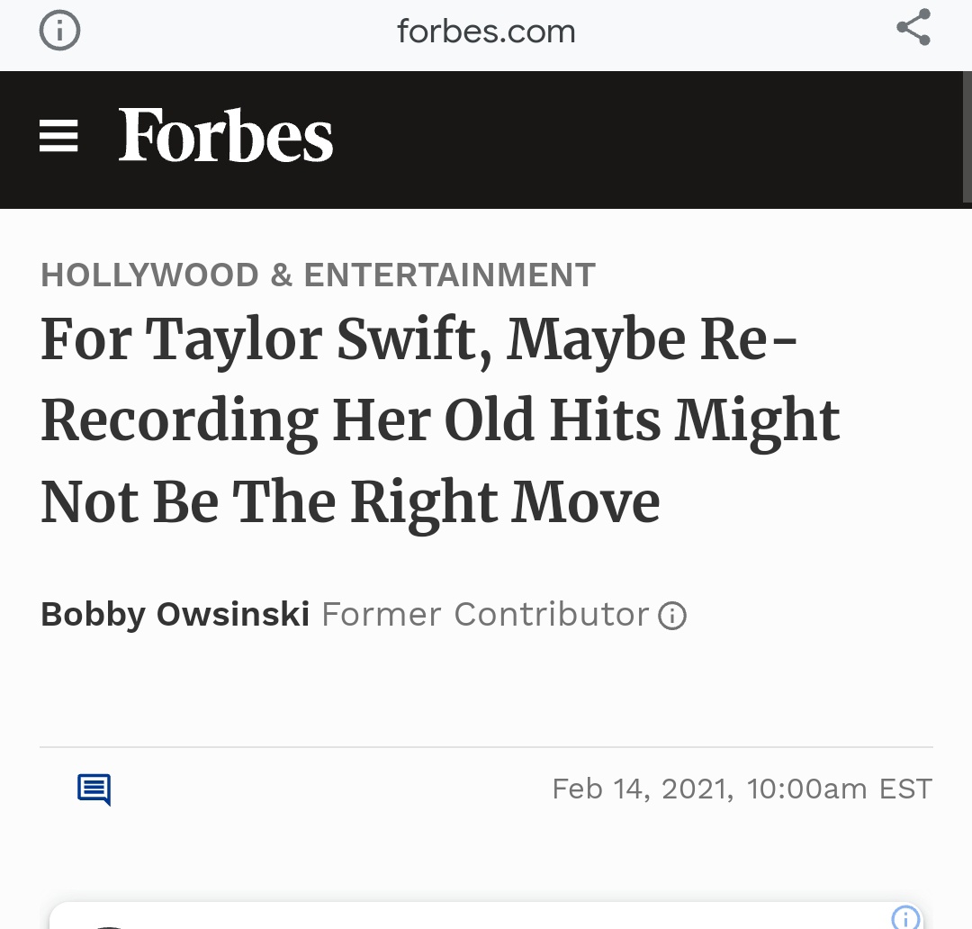 TMlovesRED's tweet image. Forbes really spoke too soon every single time only for Taylor Swift to embarrass them.