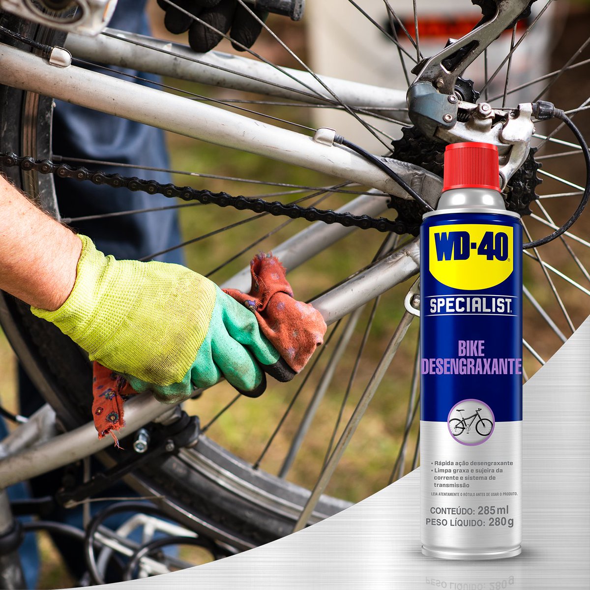 wd40brasil's tweet photo. Deixe sua BIKE sempre bem cuidada para a próxima aventura: Conte com WD-40® Specialist BIKE Desengraxante para limpar graxa e as sujeiras mais difíceis da corrente 😉
#wd40 #wd40bike #wd40brasil #bike https://t.co/rEWEfMgXRS