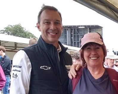 LouisePoynton's tweet photo. I met Mr Cool @chadknaus at @fosgoodwood
today. We chatted about Le Mans, the standards he and my #1driver @JimmieJohnson set for @TeamHendrick & @NASCAR - this was one of those pinch yourself moments we sports writers do experience. And he signed my #48 hat https://t.co/FvdHZlhLhx