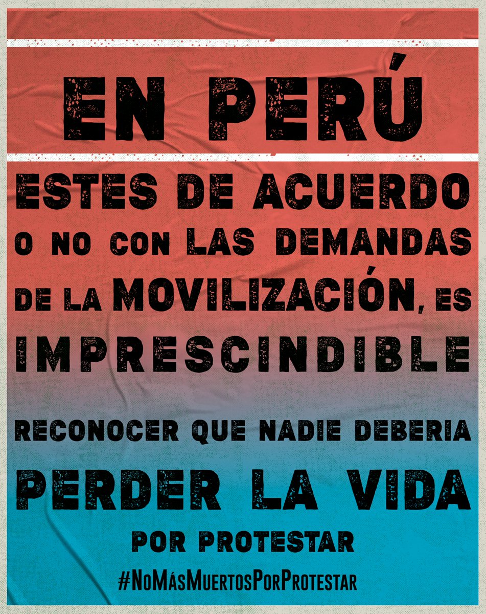 CooperAccionPER's tweet photo. No se puede volver a repetir👇
A 49 personas se les arrebató la vida con impactos d bala y  bombas lacrimógenas durante las protestas contra Boluarte. La criminalización d la protesta pone a las personas en mayor vulnerabilidad y riesgo de sufrir ataques.#NoMásMuertosPorProtestar https://t.co/Y83aze1NHq