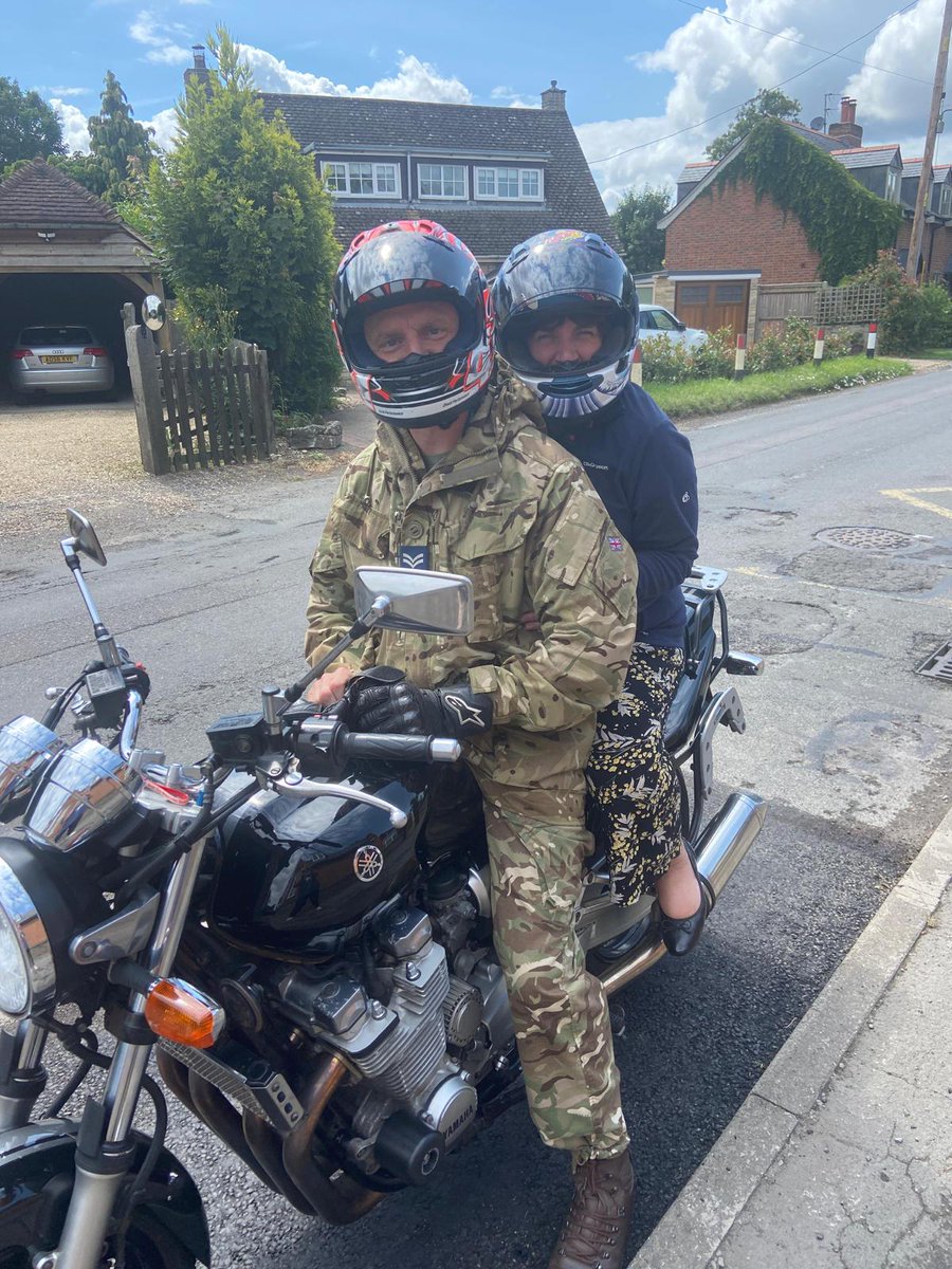 BensonCofE's tweet photo. Huge thank you to the RAF Motorcycle group for their £500 donation to school. Mrs Crolla enjoyed her ride😀 https://t.co/liUaXqSQGe