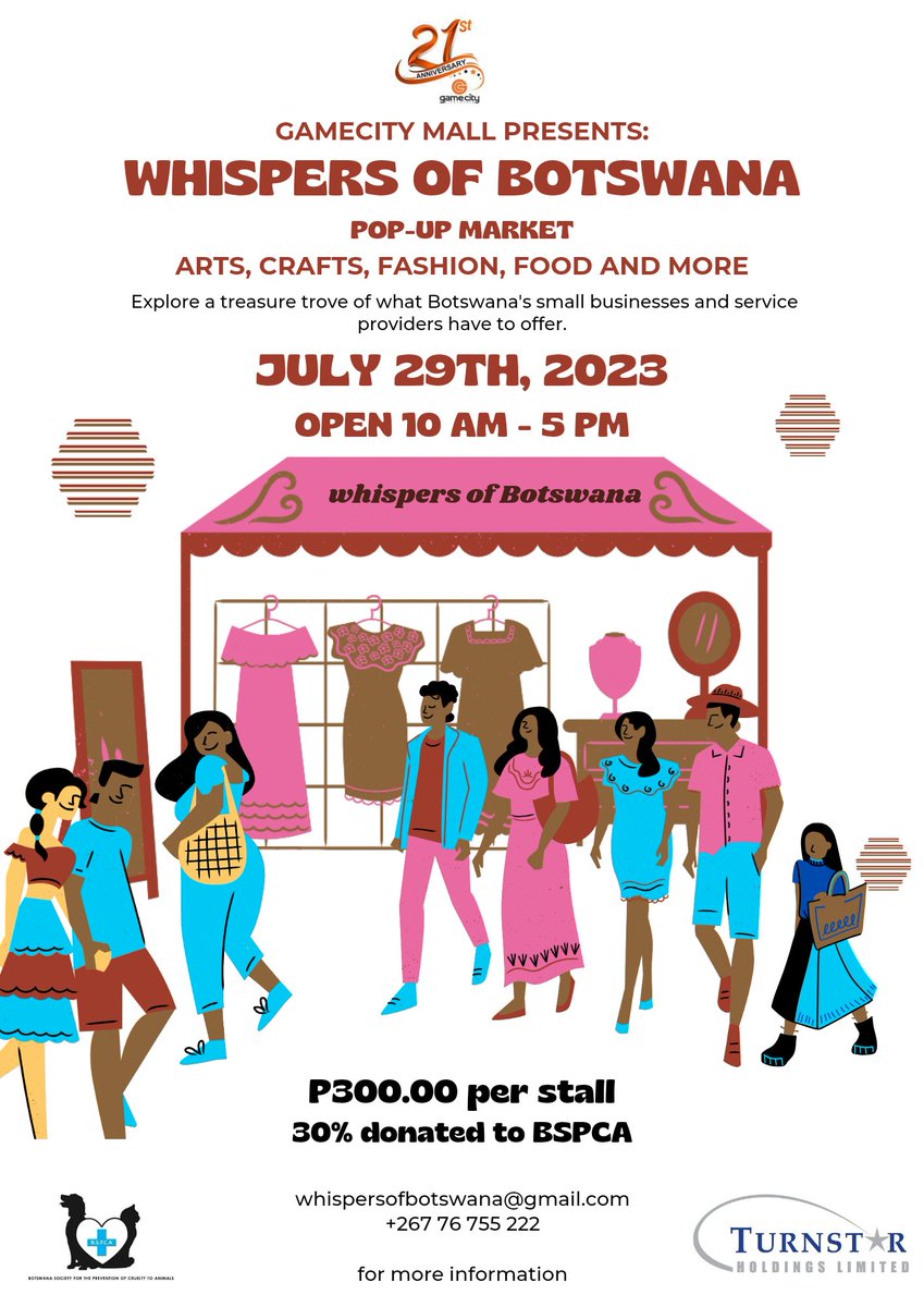 ArtdealingSyd's tweet photo. Don't forget to book your stalls well in time..

The market is taking place at Gamecity by the escalators.. think foot traffic.. think exposure..

See you there❤️❤️

Retweet for awareness 

#popupmarket #gamecity #pushabw #whispersofbotswana https://t.co/eh0cQw997x