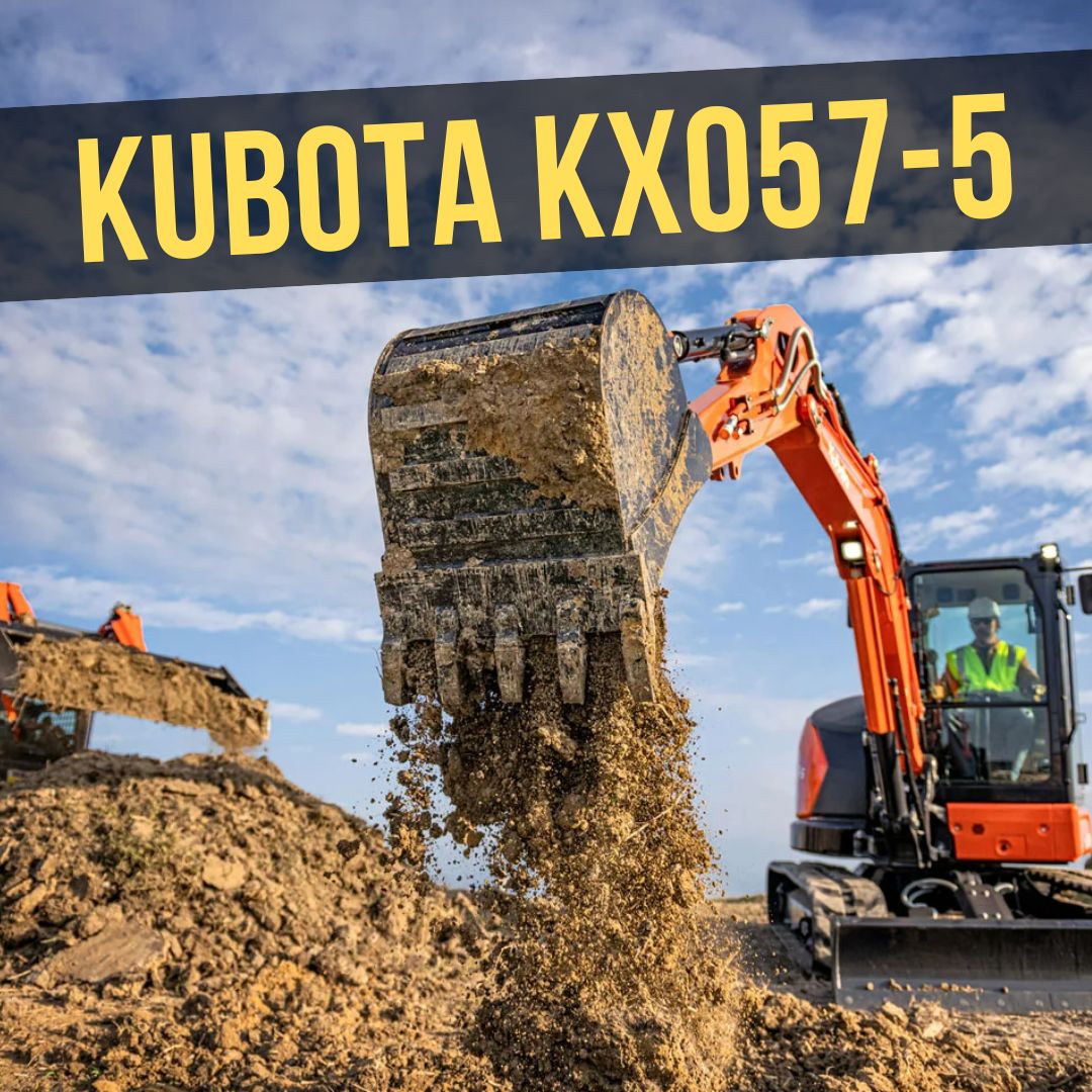 Efficiency? The Kubota KX057-5 has it to spare. Enjoy 47.6 horsepower and a rear-view camera option. ✅ #Compact #Excavator bit.ly/44guaUe