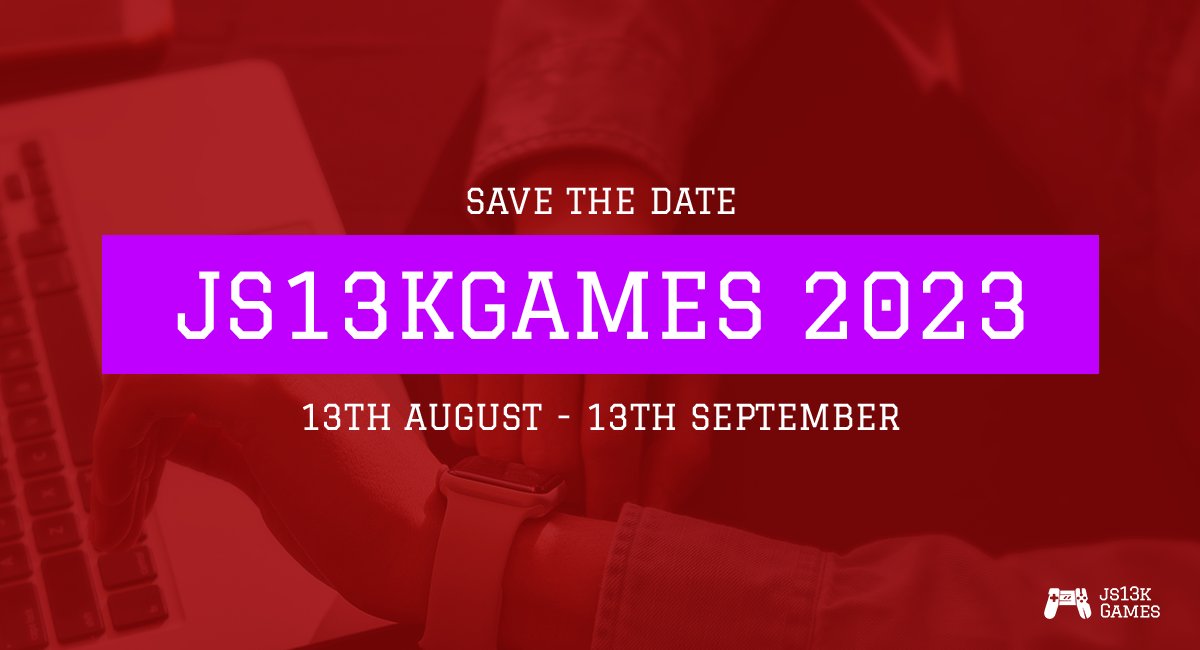 js13kGames's tweet image. Hey EVERYONE, we're starting the countdown to the twelfth edition of #JS13K which begins in a month from now, on August 13th 2023!
Blog post: medium.com/js13kgames/cou…
Website: js13kgames.com
#gamedev #indiedev #gamedevjs #gamejam #codegolf #JavaScript #HTML5