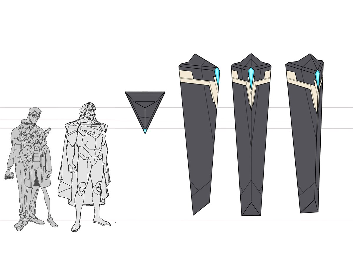 Kryptonian drones--one of the few designs I started on paper. I think we mostly knew from go where these would end up, but it's always fun to try some weird shapes. Bonus little board Jor and Kal from @jakewyattriot #MyAdventuresWithSuperman