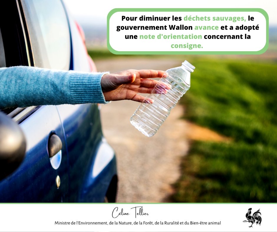 celine_tellier's tweet photo. Sous mon impulsion, le Gouvernement de Wallonie a adopté une note d’orientation vers la mise en place d’une consigne sur les canettes et les bouteilles en plastique. https://t.co/fLZx2agqr7
