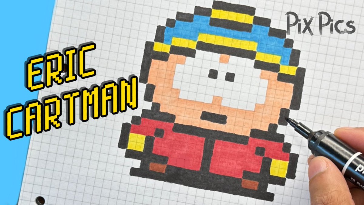 youtu.be/BoqF86hzsiI <<- CLICK THE LINK TO SEE HOW TO DRAW ERIC CARTMAN 🙊 #pixelart #ArtistOnTwitter #howtodraw #pixpics #southpark