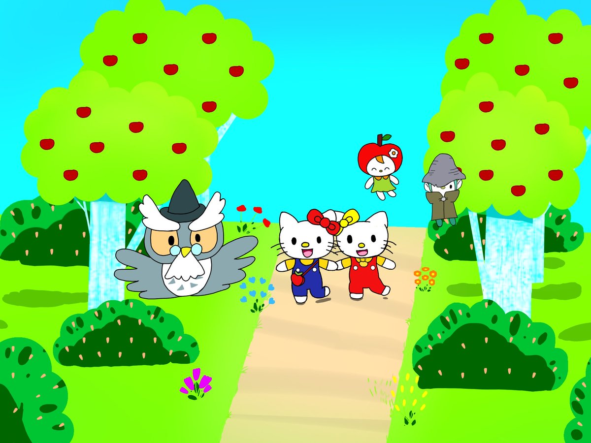 victorious20068's tweet photo. "Kitty et Mimmy retour à la forêt des pommes! "
Tiens un "dessin" anime Hello Kitty dont personnes se rappelle sauf moi
#tiji #sanrio #sanriofanart #sanrioshow #digitalart #hellokitty #hellokittyshow #hellokittyfanart #fanart #apples #nolstagia #cutefanart https://t.co/kZc97gyjvg