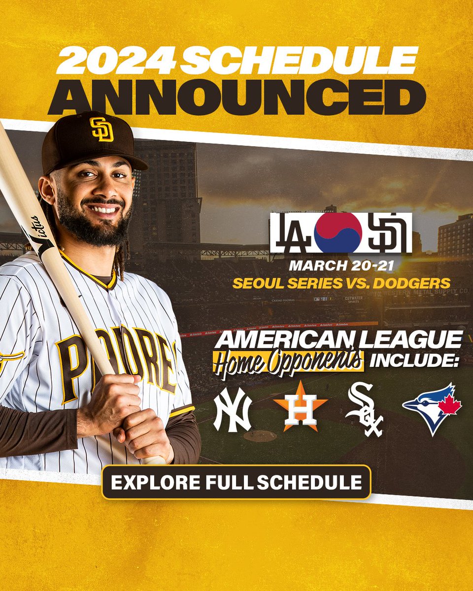 Padres Schedule: Padres Home Games 2024