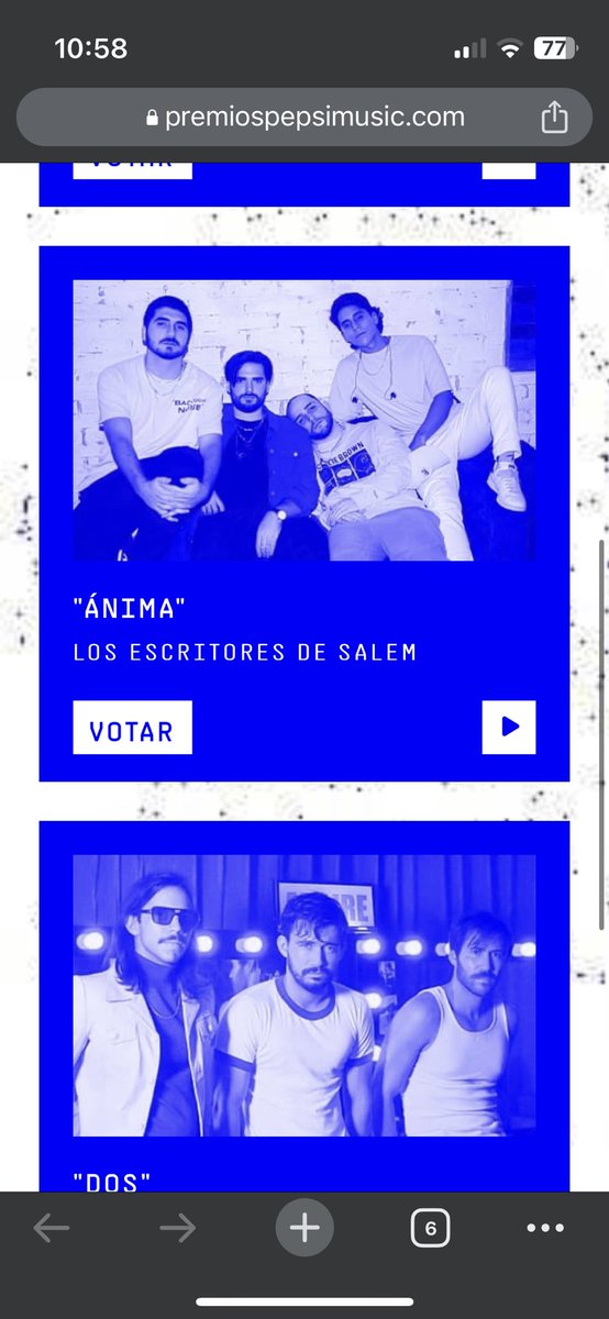 EscritoresSalem's tweet photo. Nos nominaron a un Pepsi 🤩🤩

Ánima - Mejor Video Rock 🔥🔥 https://t.co/DvXES9FPlQ