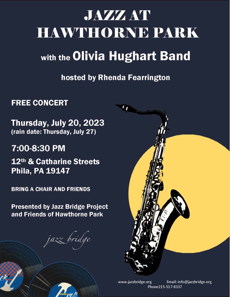 BVNeighbors's tweet photo. @Hawthorne_Park #jazz July 20th @HecPhilly https://t.co/4GnzE6Ry0T
