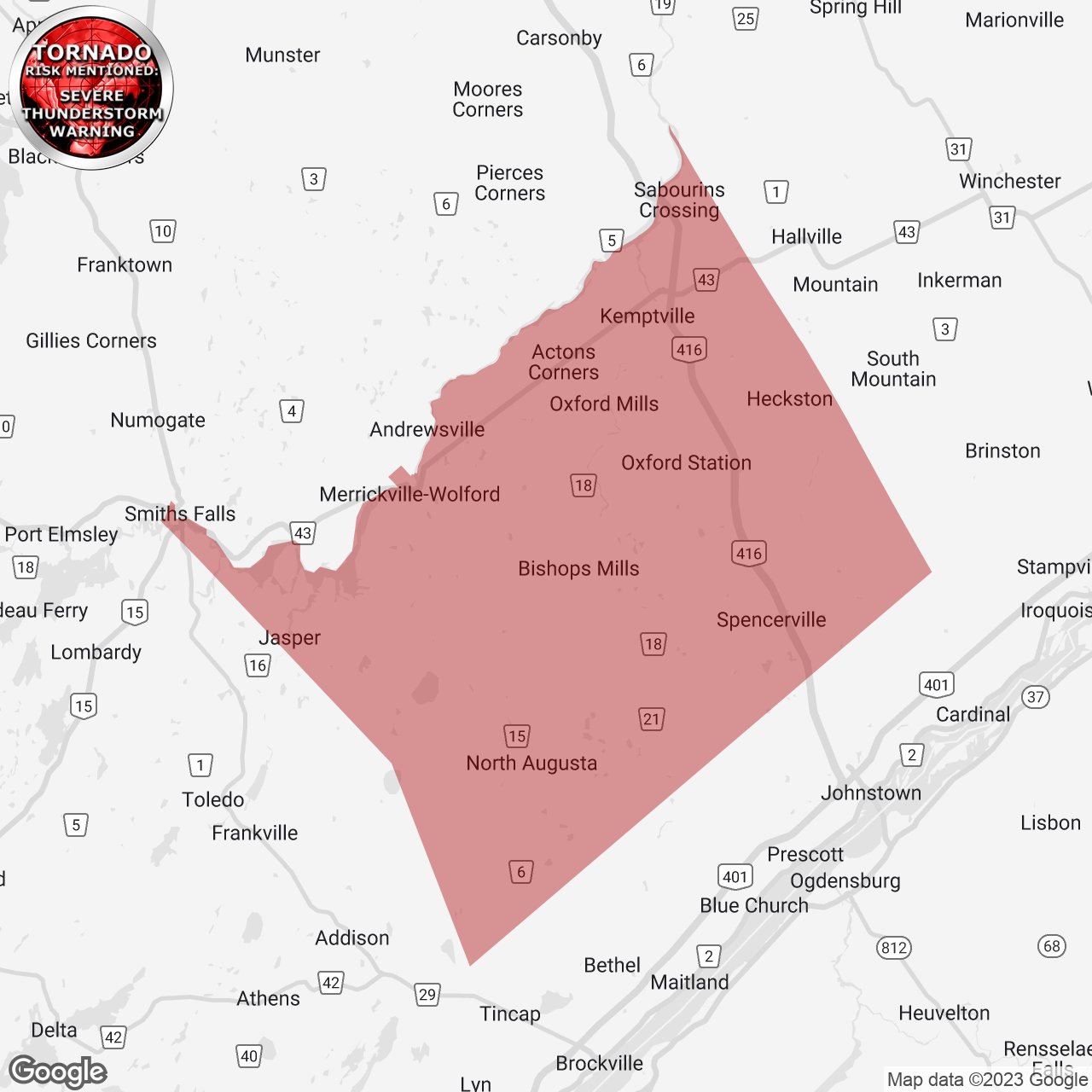 Instant Weather Ontario on Twitter "onstorm 1158a SEVERE