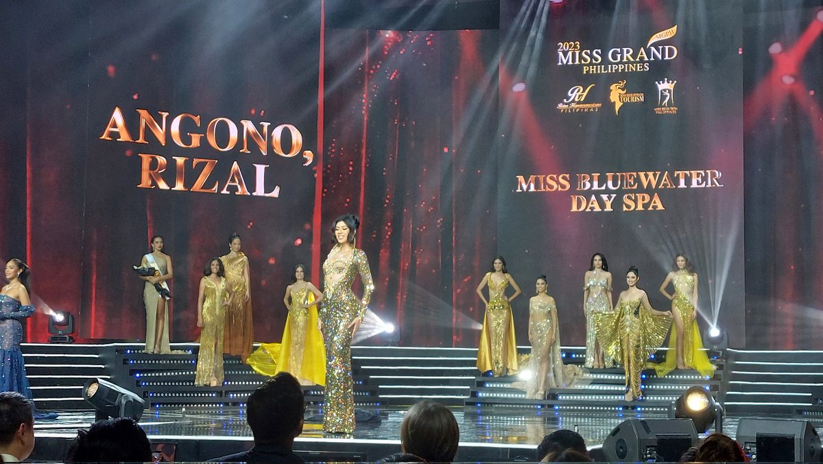 diyarista's tweet photo. @inquirerdotnet NOW: Charie Manalo Sergio from Caluya #Antique is Best in Evening Gown, Herlene Budol from #Angono is Miss Blue Water Day Spa at the #MissGrandPhilippines2023 pageant. #MGPH2023 .@inquirerdotnet https://t.co/0BY87JrbRX