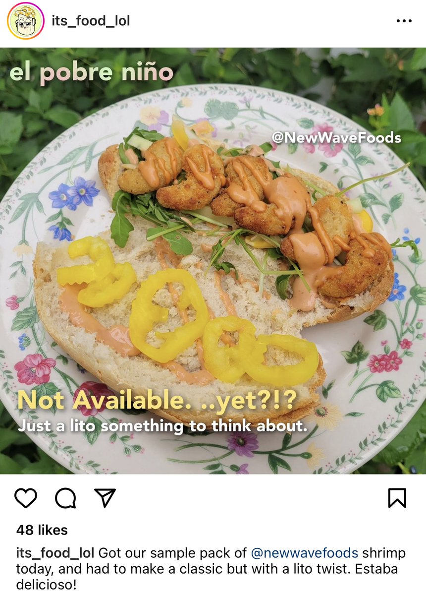 Our National Culinary Arts Month spotlight is heading to Fort Worth where #plantbased eatery It's Food recently received their sample case. This shrimp po'boy has our mouths watering!

Your team can also receive a free sample of New Wave Shrimp®: zurl.co/t4Xn