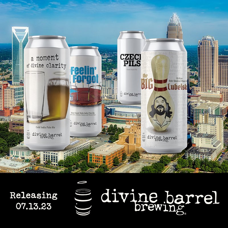 DivineBarrelCLT's tweet photo. It's crystal clear you need to come get your hands on these clear beers we're dropping! We've got 3 amazing ๐ป for you today in The Feelin' I Forgot, Czech Pils & The Big Lubelski! Grab draft and 4-packs, run with #RunDBB at 6:30pm, and enjoy a yummy #AhaanLao dinner! https://t.co/JZHp37Jshz