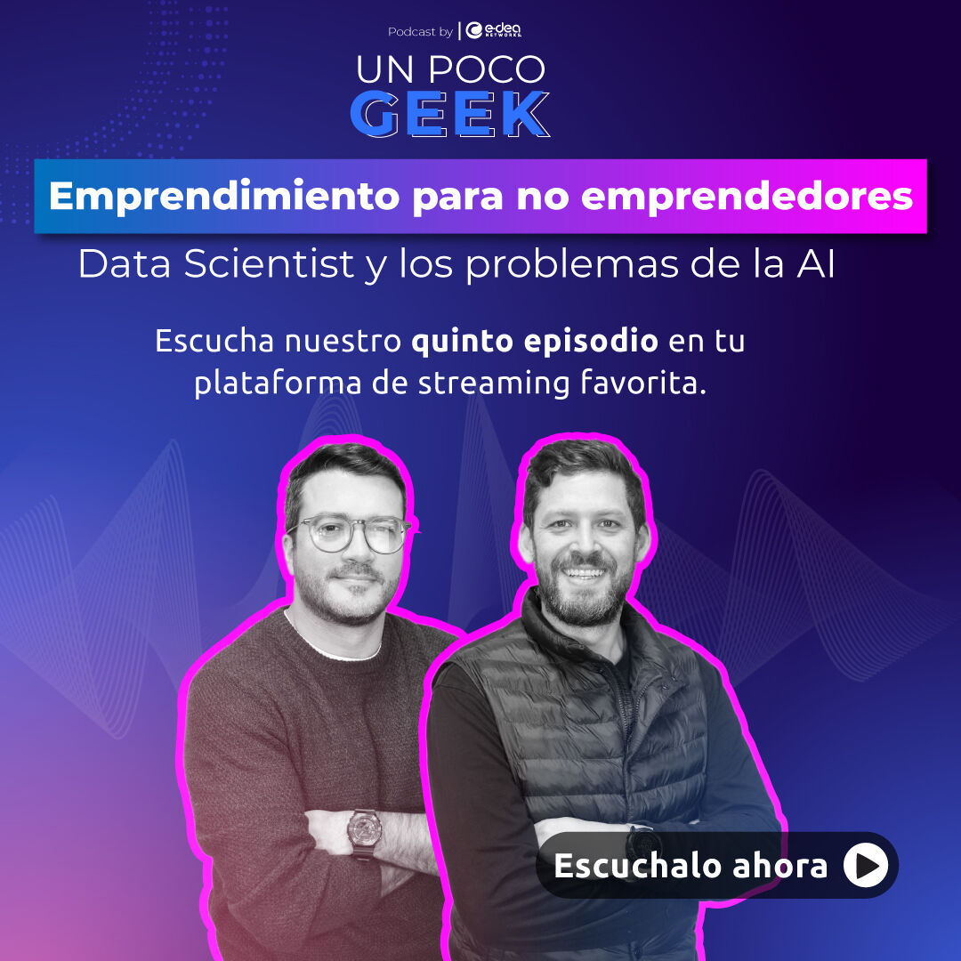 EdeaNetworks's tweet photo. 💥¡Ya está disponible en tu plataforma de streaming favorita el Ep. 05 de #UnPocoGeek!
En esta ocasión @AlejoAriasA hablará con @AlejoBt Chief Data Officer de KLYM.
Escúchalo ahora 👉 https://t.co/KEqSJGTnmr
#Podcast #Startups #Data #Technology #entrepreneuship https://t.co/d3585ArjJf