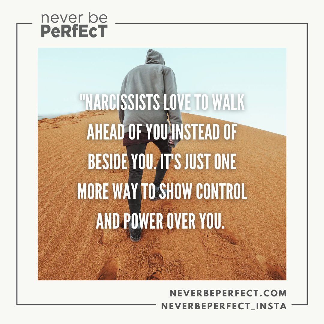 nevbeperfect's tweet photo. Narcissists often take the lead, knowing it gives them a sense of control while causing you to chase after them. They are aware that it annoys you, and when you request them to slow down, it grants them power, as they recognize your irritation with their pace. https://t.co/w1A4GCmnkS