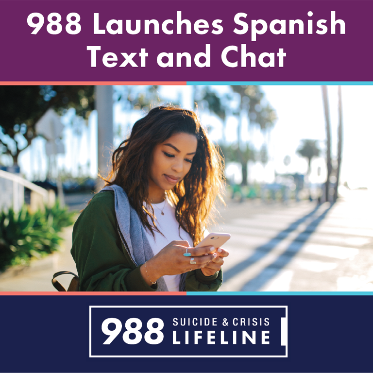 As we commemorate the one-year anniversary of the 988 Suicide & Crisis Lifeline, we are pleased to announce that text and chat is now available in Spanish! 📱 Text or call 988 or chat 988lifeline.org/es/chat #Línea988 #988Lifeline #SaludMental