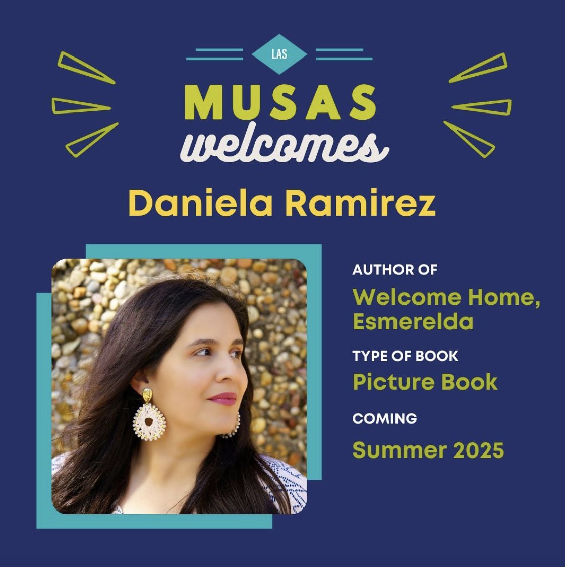 LasMusasBooks's tweet photo. 🎉Please join us in welcoming new Musa, Daniela Ramirez!🎉 

Welcome, @writerdaniela!

To know more about Daniela and her debut picture book, please visit: https://t.co/aTjOoDEdUF

#lasmusasbooks #pb #picturebooks #kidlit https://t.co/z7TIG5RAt6