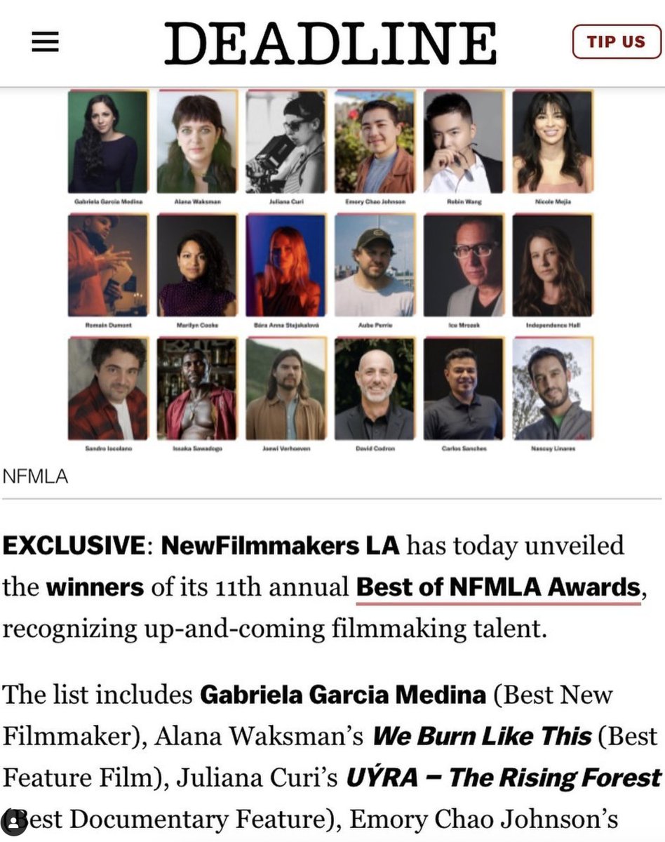 🎬 NMFLA Award winners Alana Waksman (Best Feature for WE BURN LIKE THIS) and Juliana Curi (Best Documentary and Best Score for UÝRA: THE RISING FOREST) 

<a href="/AlanaWaksman/">Alana Waksman</a> 
#FilmFatales #MemberSuccess #Congrats #Awards #Filmmakers