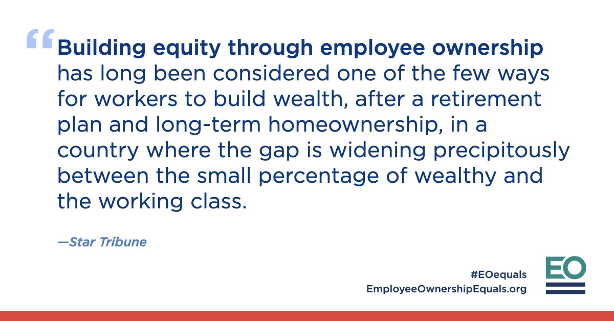 More worker-owners in the US means better pay, benefits, workplaces and a more inclusive economy. That’s why we’re driving access to employee ownership for 2 million workers by 2026. This goal is within reach—but not without your support! 

Donate here: project-equity.org/donate/