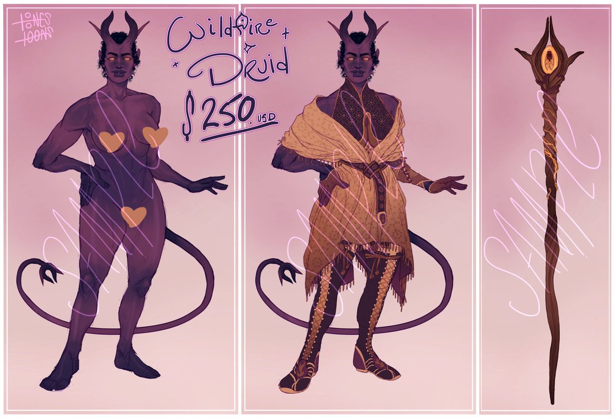 ToonesToons's tweet image. (9/10) "Wildfire Druid" design.