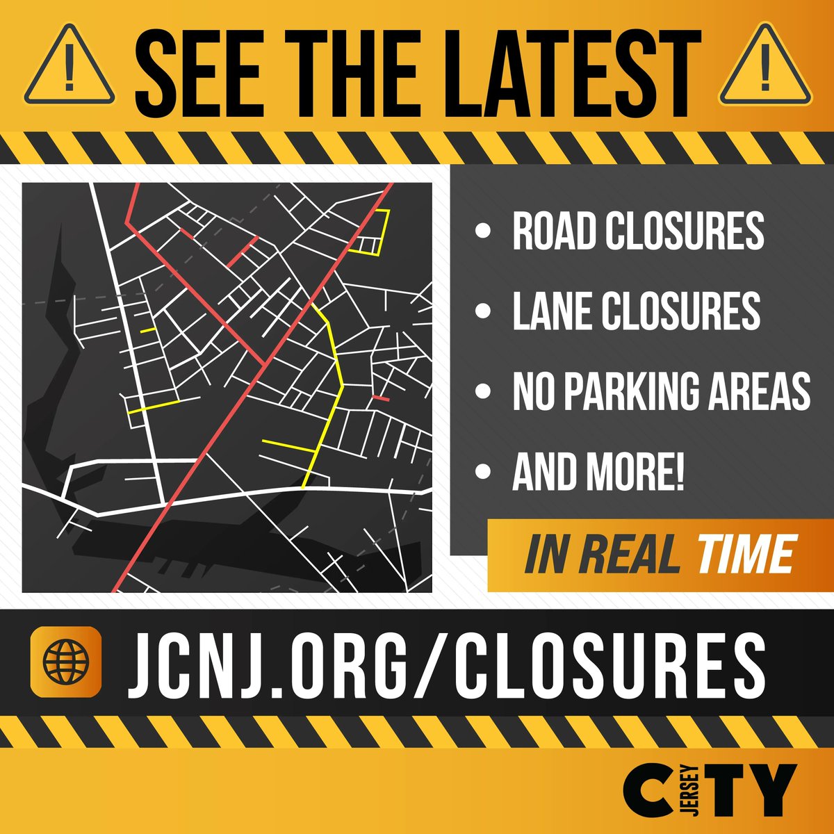 City of Jersey City on Twitter "Plan accordingly and stay ahead of road closures around Jersey